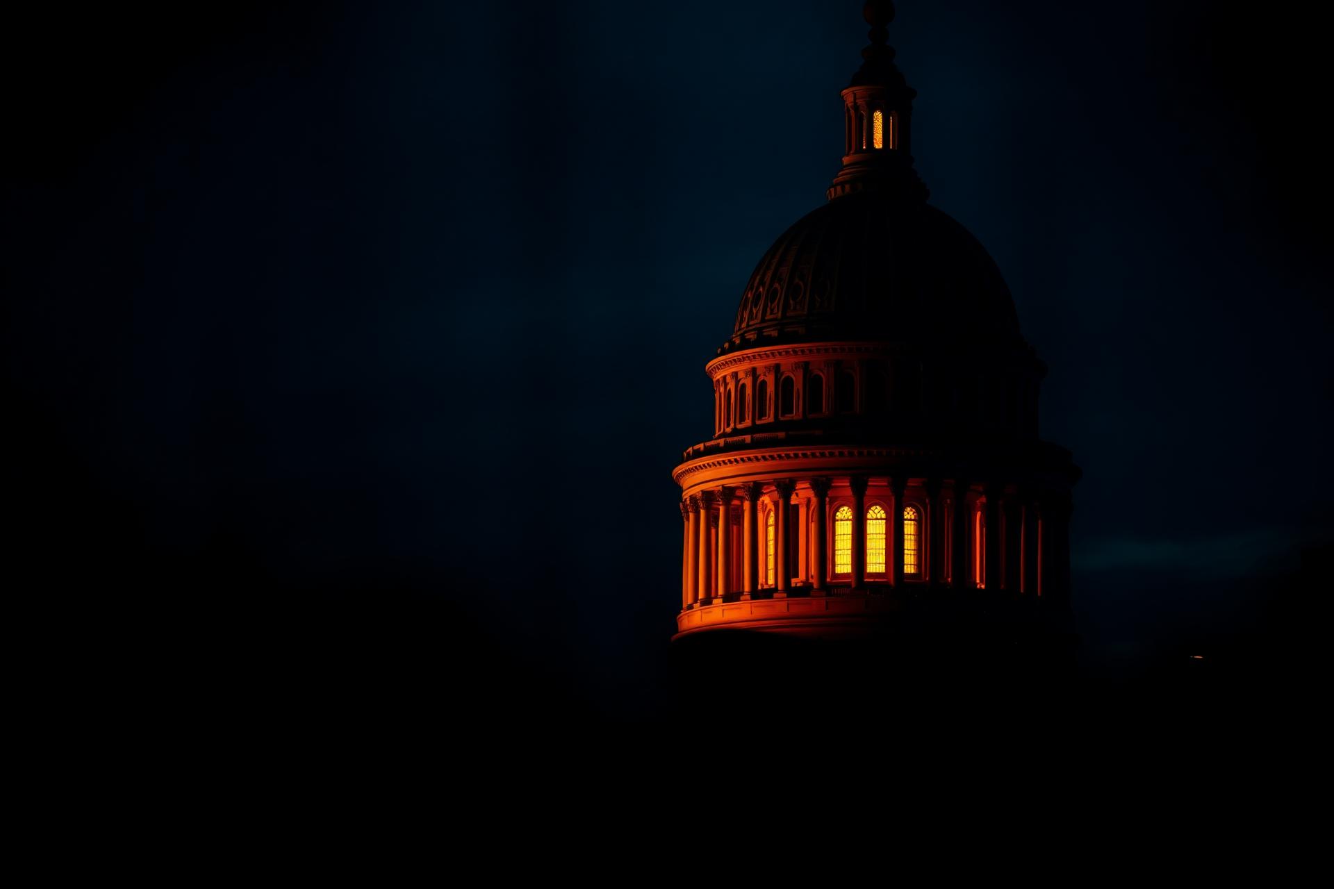 Capitol dome at twilight